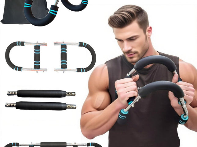 Twister Arm Trainer for Men & Women，60-110lb Adjustable Arm & Chest Workout Equipment，Portable Home Gym Strength Training Machine for Full-Body Toning & Muscle Building