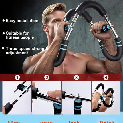 Twister Arm Trainer for Men & Women，60-110lb Adjustable Arm & Chest Workout Equipment，Portable Home Gym Strength Training Machine for Full-Body Toning & Muscle Building