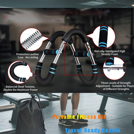 Twister Arm Trainer for Men & Women，60-110lb Adjustable Arm & Chest Workout Equipment，Portable Home Gym Strength Training Machine for Full-Body Toning & Muscle Building