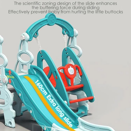 Kids Slide Swing Set Outdoor Toys Playground Activity Basketball Hoop