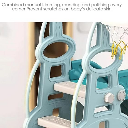 Kids Slide Swing Set Outdoor Toys Playground Activity Basketball Hoop