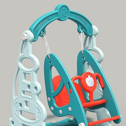 Kids Slide Swing Set Outdoor Toys Playground Activity Basketball Hoop