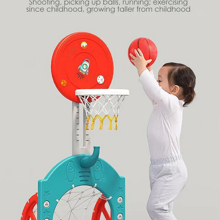 Kids Slide Swing Set Outdoor Toys Playground Activity Basketball Hoop