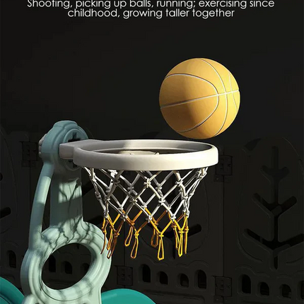 Kids Slide Swing Set Outdoor Toys Playground Activity Basketball Hoop