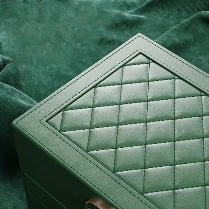 Green  High-end Jewelry Storage Box for Necklaces, Earrings, Ear Studs, Bracelets, Rings, Exquisite Accessories, Gold, and Jewelry – Large Capacity, Ideal as a Gift for Mother’s Day, Father’s Day, Teacher’s Day, Halloween, Thanksgiving, and Christmas.