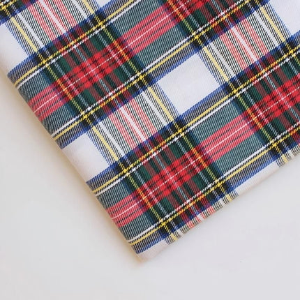 polyester woven fabric, plaid fabric, Christmas red green fabric, twill fabric, jacquard check fabric, fabric for bags, fabric for shoes, fabric for hats, fabric for pet decorations, festive fabric, holiday craft fabric, DIY fabric Australia - Khaki - Siz