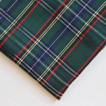 polyester woven fabric, plaid fabric, Christmas red green fabric, twill fabric, jacquard check fabric, fabric for bags, fabric for shoes, fabric for hats, fabric for pet decorations, festive fabric, holiday craft fabric, DIY fabric Australia - Khaki - Siz