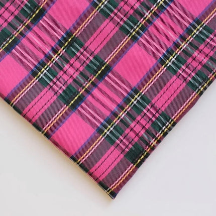 polyester woven fabric, plaid fabric, Christmas red green fabric, twill fabric, jacquard check fabric, fabric for bags, fabric for shoes, fabric for hats, fabric for pet decorations, festive fabric, holiday craft fabric, DIY fabric Australia - Khaki - Siz