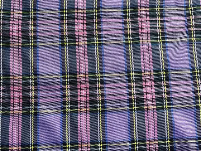 polyester woven fabric, plaid fabric, Christmas red green fabric, twill fabric, jacquard check fabric, fabric for bags, fabric for shoes, fabric for hats, fabric for pet decorations, festive fabric, holiday craft fabric, DIY fabric Australia - Purple - Si