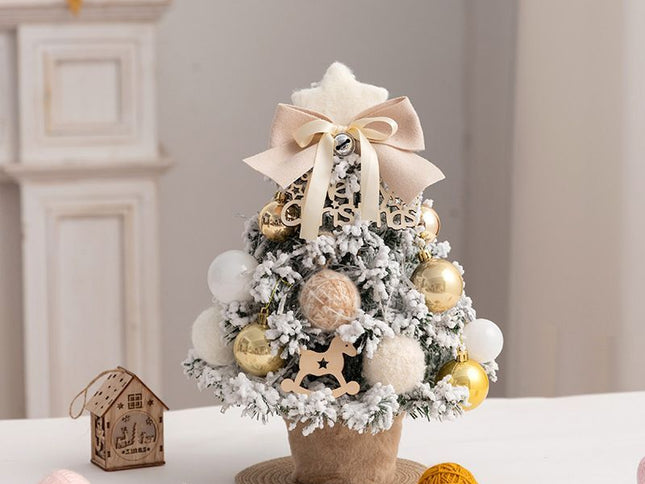 Mini Flocked Pink Christmas Tree Set ‚Äì Size 2
