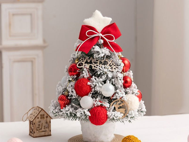 Mini Flocked Pink Christmas Tree Set ‚Äì Size 3