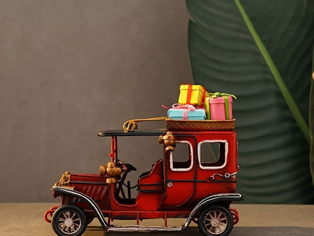 Vintage Car Christmas Tabletop Ornament