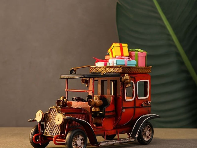 Vintage Car Christmas Tabletop Ornament
