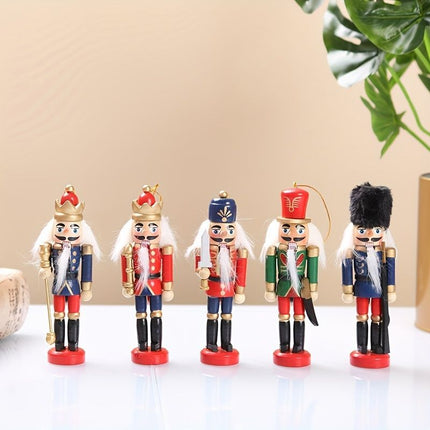 Nutcracker Soldier Figurine Set, Christmas Decorations, Birthday Gift, Hand-painted Nutcrackers, Holiday Decor, Australian Christmas Decor, Kids Gift, Figurine Collection, Festive Home Decor - Red - Size 12pcs