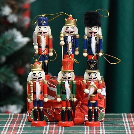 Nutcracker Soldier Figurine Set, Christmas Decorations, Birthday Gift, Hand-painted Nutcrackers, Holiday Decor, Australian Christmas Decor, Kids Gift, Figurine Collection, Festive Home Decor - Red - Size 12pcs