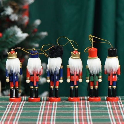 Nutcracker Soldier Figurine Set, Christmas Decorations, Birthday Gift, Hand-painted Nutcrackers, Holiday Decor, Australian Christmas Decor, Kids Gift, Figurine Collection, Festive Home Decor - Red - Size 6pcs