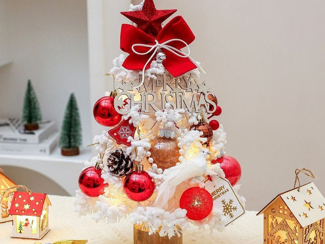 Mini Flocked Pink Christmas Tree Set ‚Äì Size 4