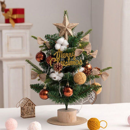 mini desktop Christmas tree, flocked pink Christmas tree, Christmas tree set, Christmas decorations, DIY Christmas tree, Christmas gift, office Christmas decor, festive tabletop tree - Christmas - Size 4