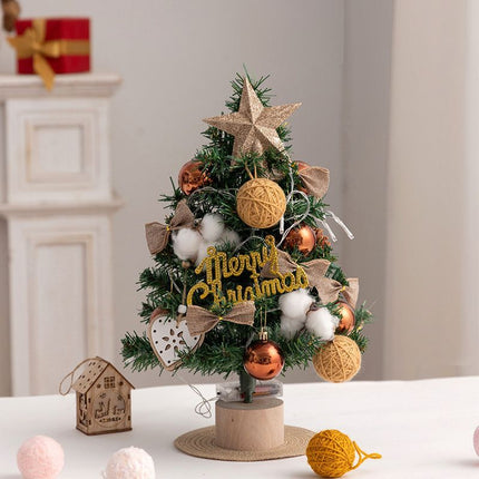 mini desktop Christmas tree, flocked pink Christmas tree, Christmas tree set, Christmas decorations, DIY Christmas tree, Christmas gift, office Christmas decor, festive tabletop tree - Christmas - Size 6