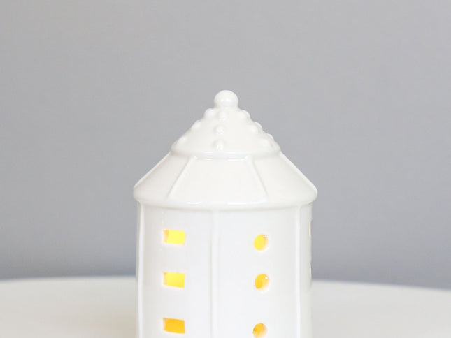 ceramic christmas tree, lit up house ornaments, nordic christmas decor, christmas table centerpiece, festive holiday ornaments, australia christmas decorations - White - Size 1