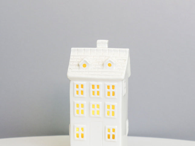 ceramic christmas tree, lit up house ornaments, nordic christmas decor, christmas table centerpiece, festive holiday ornaments, australia christmas decorations - White - Size 4