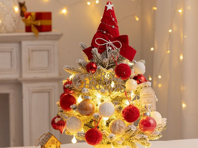 Mini Flocked Pink Christmas Tree Set ‚Äì Size 2