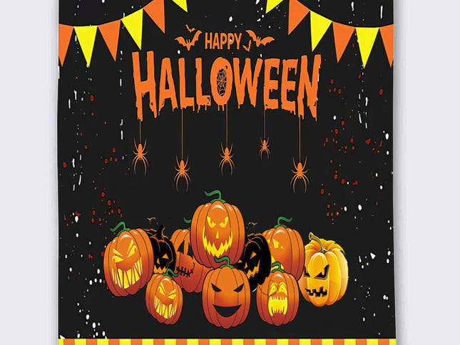 Halloween Throw Blanket Cozy Microfiber Blanket Soft Flannel Throw Festive Home Pumpkin Holiday - Orange-Black - Size 180cm*200cm