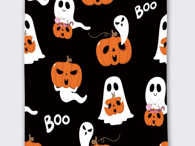 Halloween Throw Blanket Cozy Microfiber Blanket Soft Flannel Throw Festive Home Pumpkin GhostA - Black1 - Size 180cm*200cm