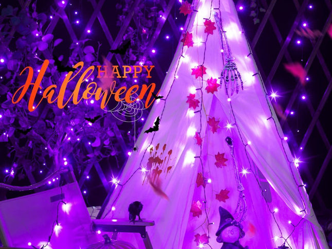 Solar String Lights Outdoor, 2 Pack LED Solar Outdoor Lights | Solar Fairy Lights with 8 Lighting Modes, Waterproof Solar Christmas Halloween  Lights for Outside Tree Garden Balcony Gazebo Party - Purple - Size 72ft 200-LED String Light