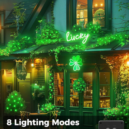 Solar String Lights Outdoor, 2 Pack LED Solar Outdoor Lights | Solar Fairy Lights with 8 Lighting Modes, Waterproof Solar Christmas Halloween  Lights for Outside Tree Garden Balcony Gazebo Party - Green - Size 72ft 200-LED String Light
