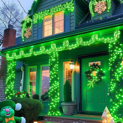 Solar String Lights Outdoor, 2 Pack LED Solar Outdoor Lights | Solar Fairy Lights with 8 Lighting Modes, Waterproof Solar Christmas Halloween  Lights for Outside Tree Garden Balcony Gazebo Party - Green - Size 72ft 200-LED String Light