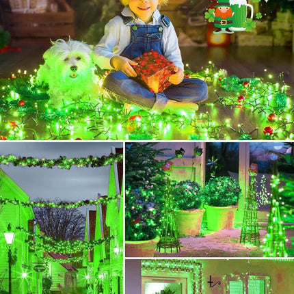 Solar String Lights Outdoor, 2 Pack LED Solar Outdoor Lights | Solar Fairy Lights with 8 Lighting Modes, Waterproof Solar Christmas Halloween  Lights for Outside Tree Garden Balcony Gazebo Party - Green - Size 72ft 200-LED String Light