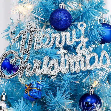 Mini Christmas Tree, Small Artificial Xmas Tree – Perfect for Christmas Decor, Home Decor, Tabletop Display, Office Desk, Party Centerpiece, Windowsill, Mantel, and Year-Round Festive Setting - Blue - Size 60cm