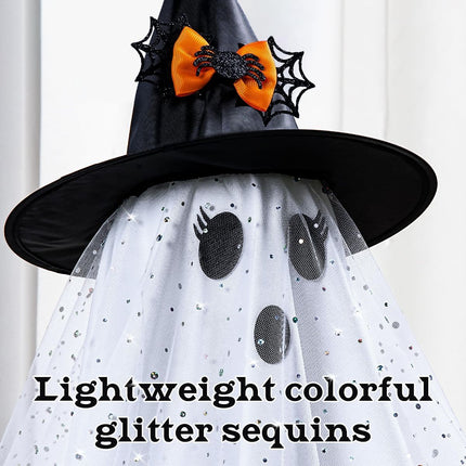 2pcs Halloween Decorations Indoor,Ghost Decor with String Lights Remote Control,Halloween Party Decorations,Spooky Ghost Light for Home Table Room Kitchen Office