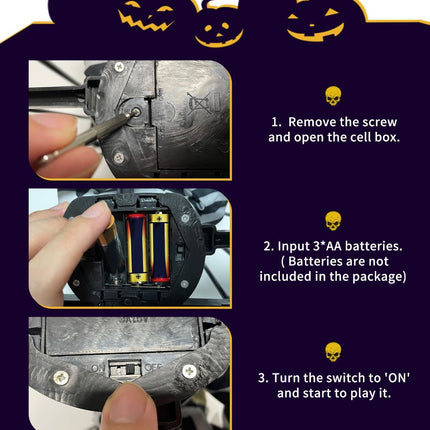 Animated Halloween Decorations with Infrared Sensor, Skull Prisoner | Screaming Sound Effects; Glowing Red Eye; Infrared-activated Scare Experience; Haunted House Atmosphere; Indoor & Outdoor Use