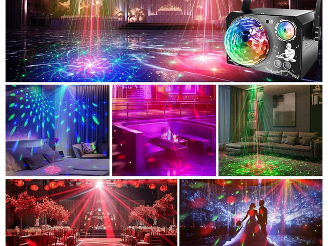 Disco Ball Light RGB Magic Ball Strobe Pattern Light with UV Light, Suitable for Home Parties, Halloween Parties, Bars, Christmas Parties and Weddings