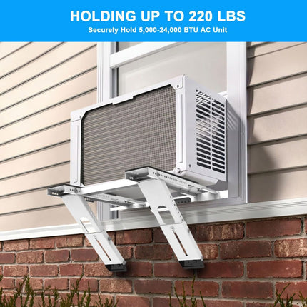 No-Drill Window Air Conditioner Support Bracket ‚Äì 200lbs Capacity, Fits 5,000‚Äì24,000 BTU Units