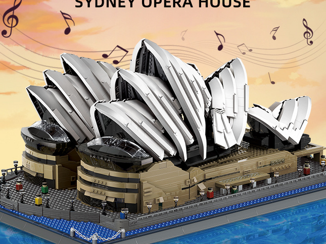 Sydney Opera House Mini Building Blocks Model – Iconic Architectural Masterpiece for Home Display, Gifts & Creative Play (White) | Other Architectural Models Available In-Store