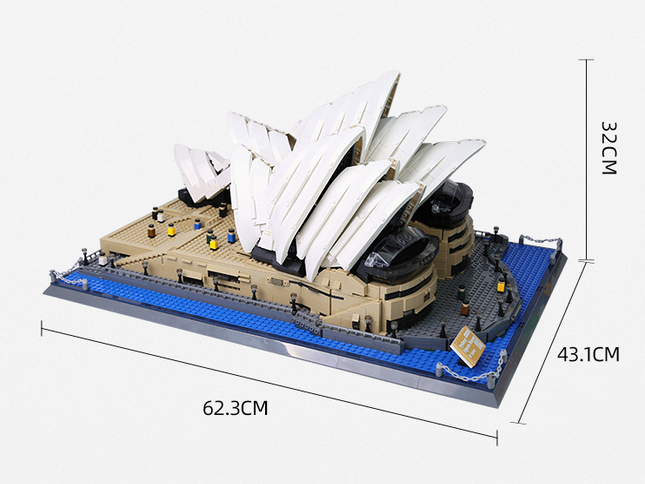Sydney Opera House Mini Building Blocks Model – Iconic Architectural Masterpiece for Home Display, Gifts & Creative Play (White) | Other Architectural Models Available In-Store