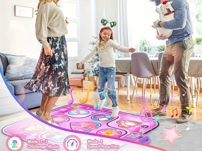 Kids LED Musical Dance Mat with 6 Game Modes