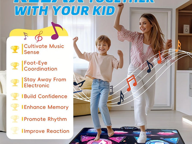 Double Dance Mat Music Light Exercise Toy