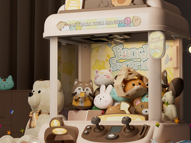 Capybara Toy Claw Machine with Plush Prizes