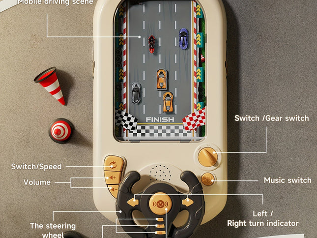 Racing Steering Wheel Toy for Kids Interactive Play