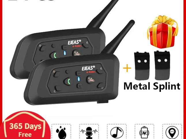 1200M Bluetooth Motorcycle Helmet Intercom Headset