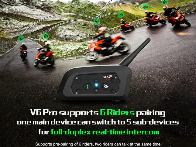 1200M Bluetooth Motorcycle Helmet Intercom Headset