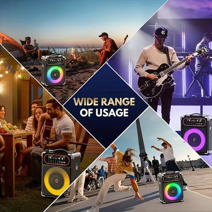 Wireless Karaoke Machine with Dual Microphones