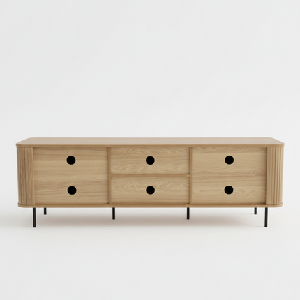 Florence 2 Door Entertainment Unit Oak