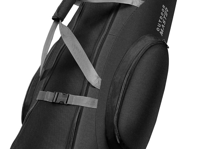OutdoorMaster Padded Golf Club Travel Bag with Wheels, 900D Heavy Duty Oxford Waterproof -Alligators-Black