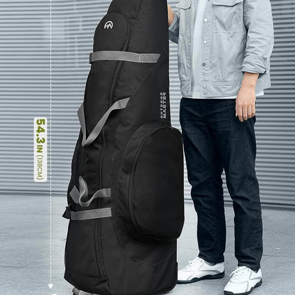 OutdoorMaster Padded Golf Club Travel Bag with Wheels, 900D Heavy Duty Oxford Waterproof -Alligators-Black