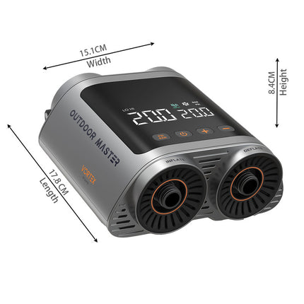 OutdoorMaster Vortex Paddle Board Pump Electric Portable, Max 20PSI SUP Air Pump Inflator & Deflator, 12V/15.8V DC Input, Auto Off & Cooling, 8 Nozzles Pump for Paddle Board, Inflatables - No Battery